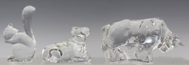 (3) FRENCH BACCARAT CRYSTAL