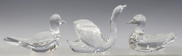 (3) FRENCH BACCARAT CRYSTAL