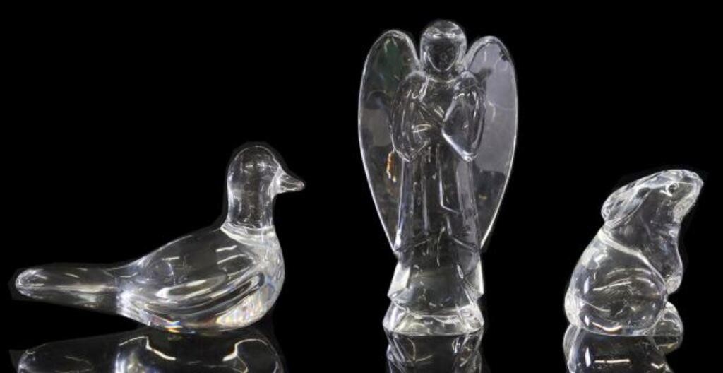 (3) FRENCH BACCARAT CRYSTAL CABINET