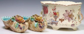 (3) FRENCH BARBOTINE MAJOLICA