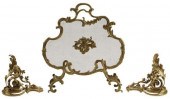(3) FRENCH BRONZE DORE FIRESCR