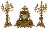 (3) FRENCH BRONZE DORE MANTEL