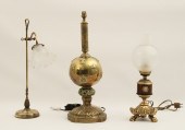 3 FRENCH BRONZE & GILT METAL L