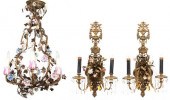 3 FRENCH BRONZE & PORCELAIN PC