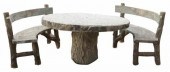 (3) FRENCH CAST CONCRETE FAUX