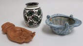 3 FRENCH CERAMIC BOWLS & VASE3
