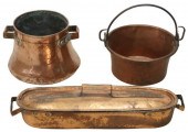 (3) FRENCH COPPER KITCHENWARE,