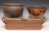 (3) FRENCH COPPER KITCHENWARE,