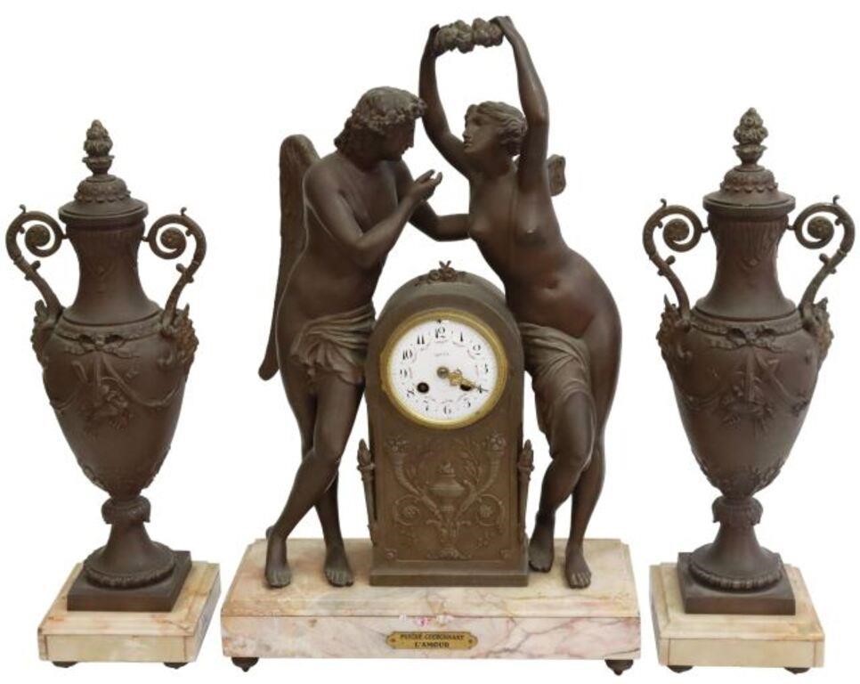 3) FRENCH CUPID & PSYCHE MANTEL