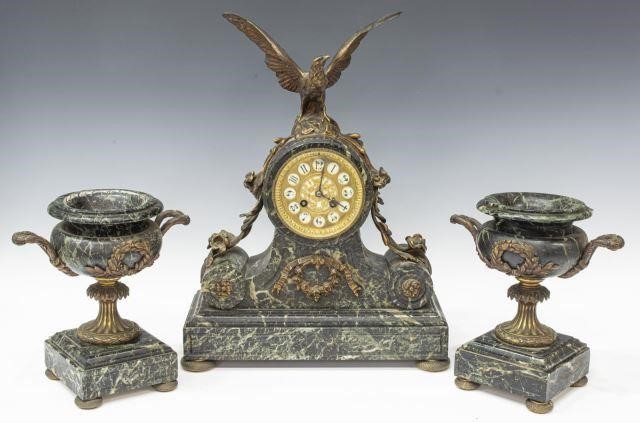 (3) FRENCH EMPIRE STYLE MARBLE