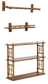 (3) FRENCH FAUX BAMBOO TURNED