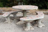 (3) FRENCH FAUX BOIS MOSAIC TA