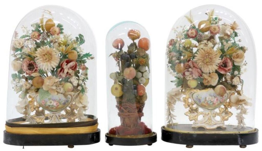 (3) FRENCH FAUX FRUIT & FLORAL