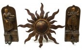 (3) FRENCH FIGURAL HAT RACKS &