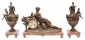 (3) FRENCH FIGURAL MANTEL CLOC