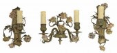 (3) FRENCH GILT METAL & PORCEL