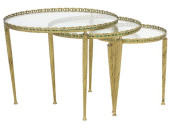 (3) FRENCH GILT-METAL ROUND NE