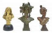 (3) FRENCH GILT & PATINATED BR
