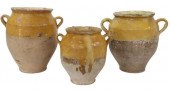 (3) FRENCH GLAZED EARTHENWARE