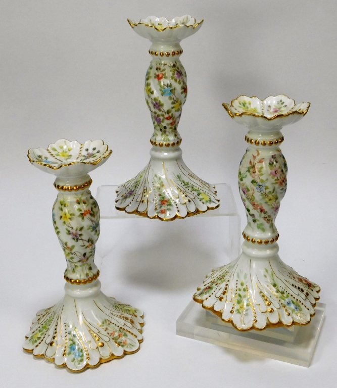 3 FRENCH LIMOGES GILT PORCELAIN