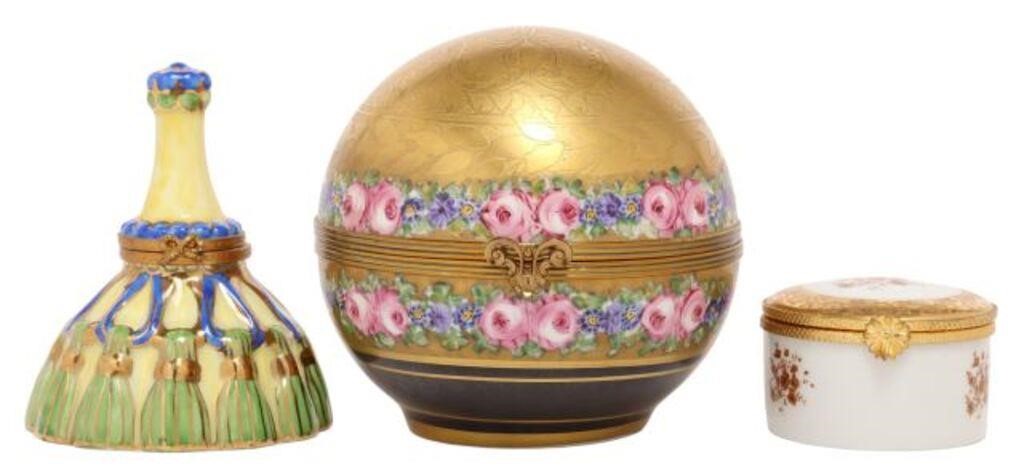 (3) FRENCH LIMOGES PORCELAIN
