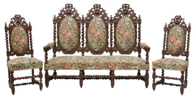 (3) FRENCH LOUIS XIII STYLE
