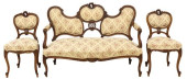(3) FRENCH LOUIS XV STYLE UPHO