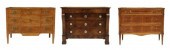 3) FRENCH LOUIS XVI COMMODES,