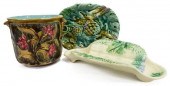(3) FRENCH MAJOLICA ASPARAGUS