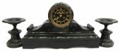 (3) FRENCH MARBLE MANTEL CLOCK