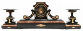 (3) FRENCH MARBLE MANTEL CLOCK