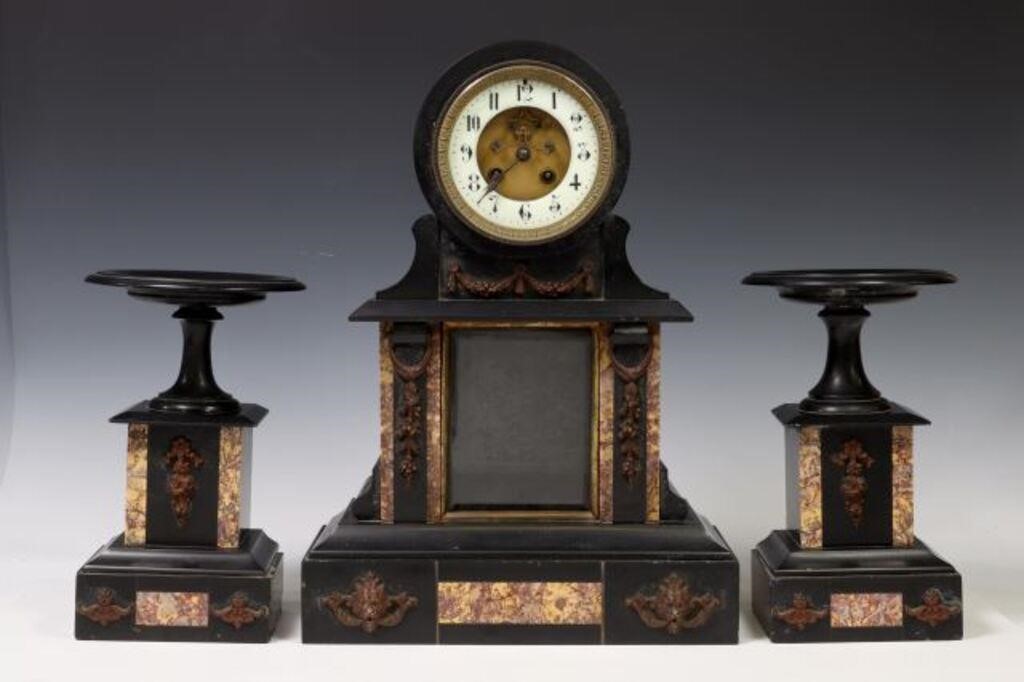(3) FRENCH NAPOLEON III MANTEL
