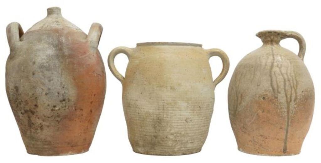 (3) FRENCH PROVINCIAL EARTHENWARE