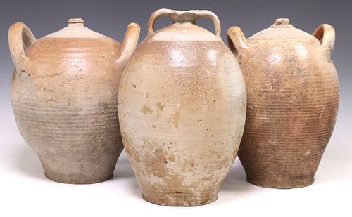 (3) FRENCH PROVINCIAL STONEWARE OIL