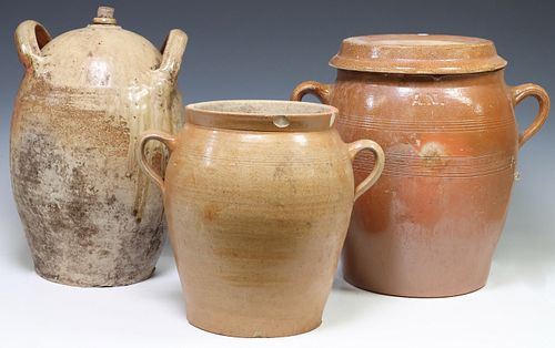 (3) FRENCH PROVINCIAL STONEWARE OIL