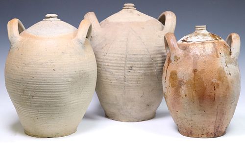 (3) FRENCH PROVINCIAL STONEWARE OIL
