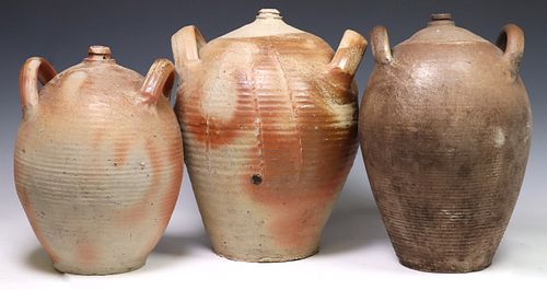 (3) FRENCH PROVINCIAL STONEWARE OIL