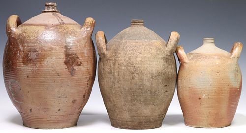 (3) FRENCH PROVINCIAL STONEWARE OIL