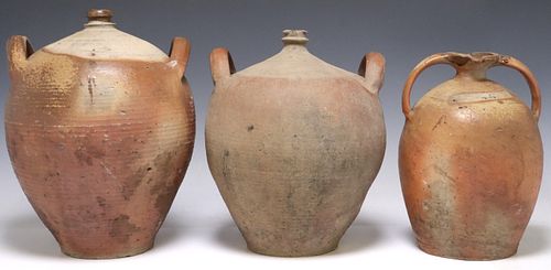 (3) FRENCH PROVINCIAL STONEWARE OIL