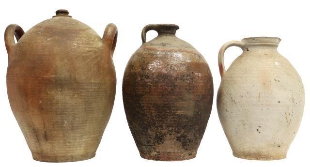3) FRENCH PROVINCIAL STONEWARE WINE