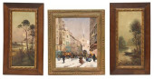 (3) FRENCH SCHOOL PAINTINGS, C