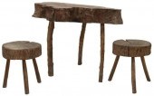 (3) FRENCH SMALL LIVE EDGE WOO