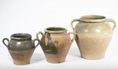 (3) FRENCH TERRA COTTA JARS Gr