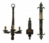(3) FRENCH WROUGHT IRON HANGIN