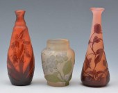 3 GALLE ART NOUVEAU ART GLASS