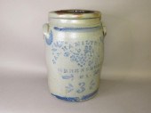 3 GALLON COBALT DECORATED STON