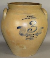3 GALLON COBALT DECORATED STON