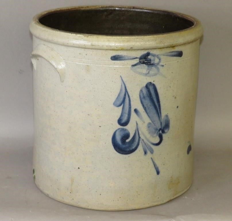 3 GALLON COBALT DECORATED STONEWARE