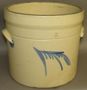 3 GALLON COBALT DECORATED STON