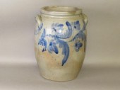 3 GALLON COBALT DECORATED STON